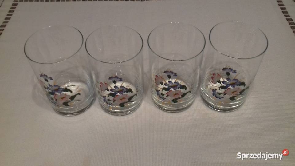 Szklanki klasyczne z kwiatami Vintage do Porcelana i szkło Kraków