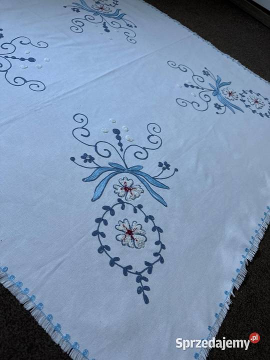 obrus ręcznie haftowany rękodzieło wysokiej Obrusy śląskie Zabrze sprzedam