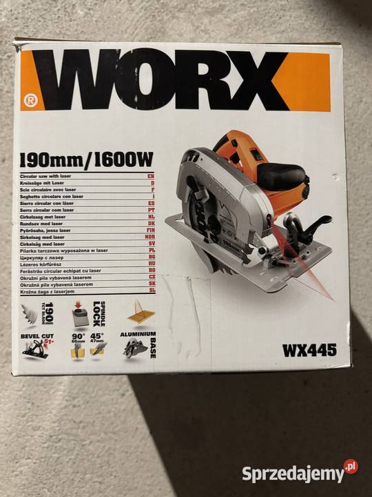 Pilarka tarczowa WORX WX445 1600W tarcza 190mm Pełch