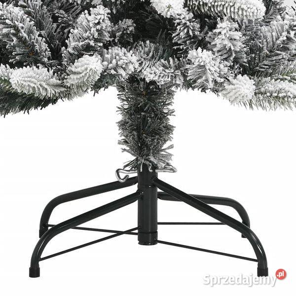 vidaXL Sztuczna choinka pokryta śniegiem 180 PVC