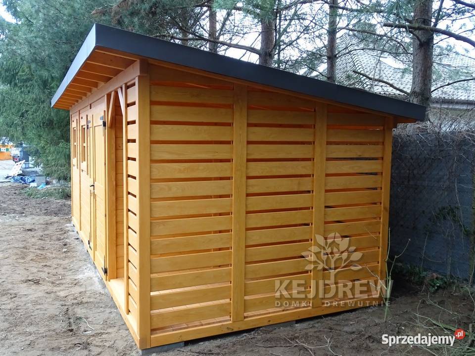 Nowoczesna stodoła domek z drewutnią nowoczesny Piła Pierwsza