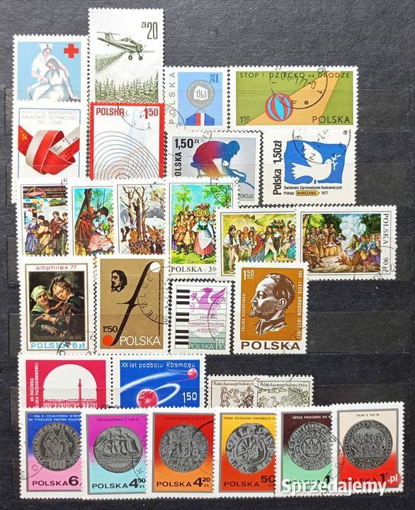 Znaczki polskie 1977 kasowane sprzedam