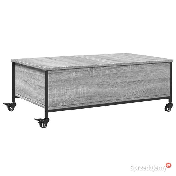 vidaXL Stolik kawowy na kółkach szary dąb sonoma Meble Warszawa