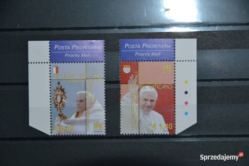 Znaczki Papież Benedykt XVI Watykan Filatelistyka dolnośląskie sprzedam