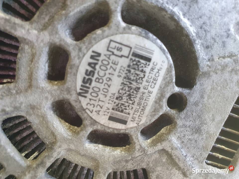 ALTERNATOR Nissan Qashqai J10 16 16V 120A Układ elektryczny silnika Rudka
