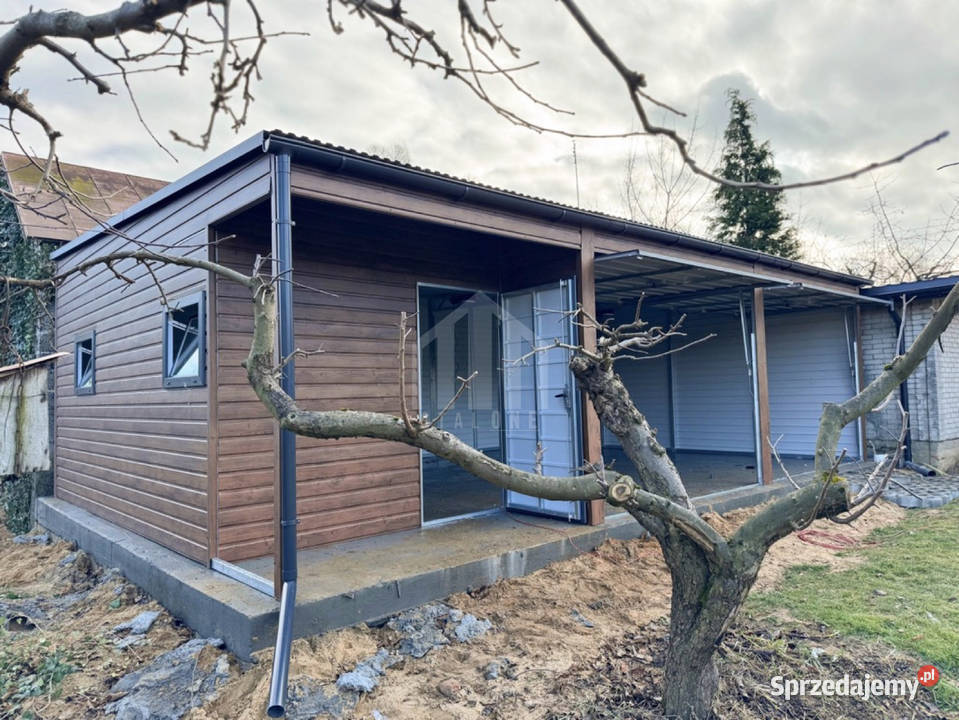 Garaż blaszany 9x45m wnęka 2x brama drzwi 2x Niepołomice