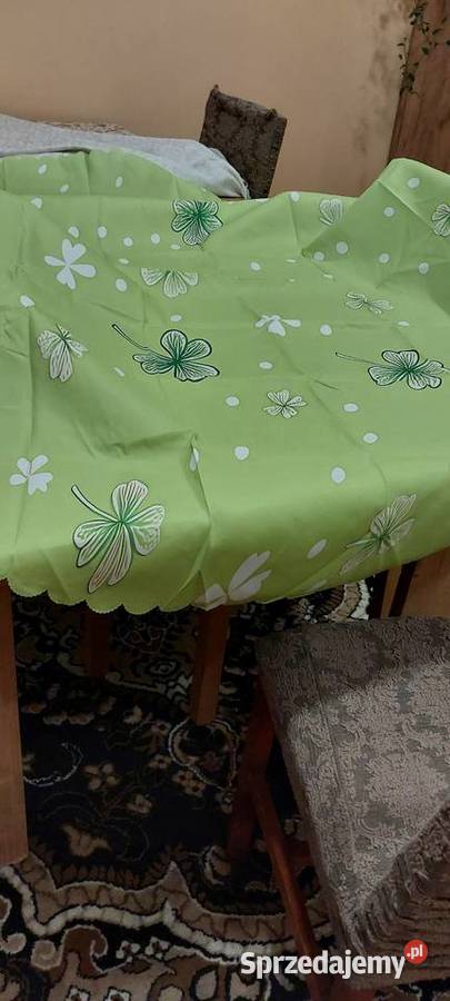 Obrus kuchenny koło zielony Obrusy Kędzierzyn-Koźle