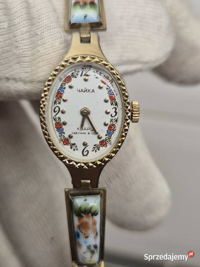 Piękny zegarek porcelanka CzajkaChaika