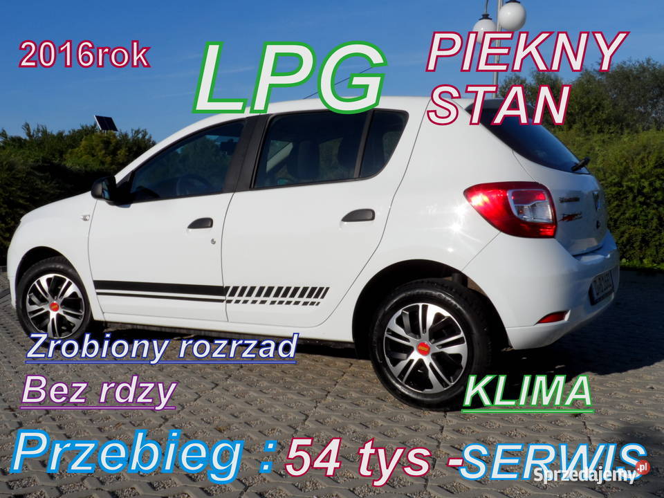 Dacia SANDERO 1090Przebieg 54 SerwisLPG Landi Nowe Brzesko