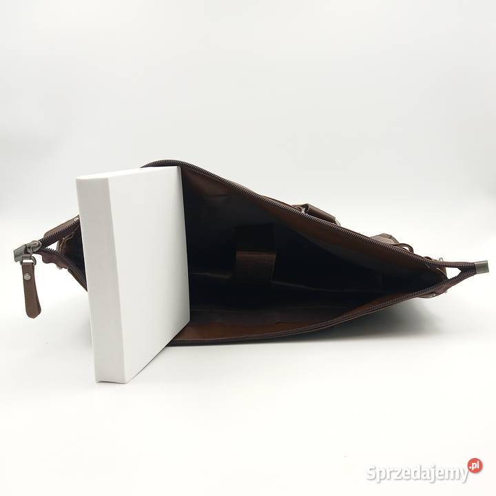 Teczka torba LEINASEN skórzana na ramie Cb śląskie Zawiercie