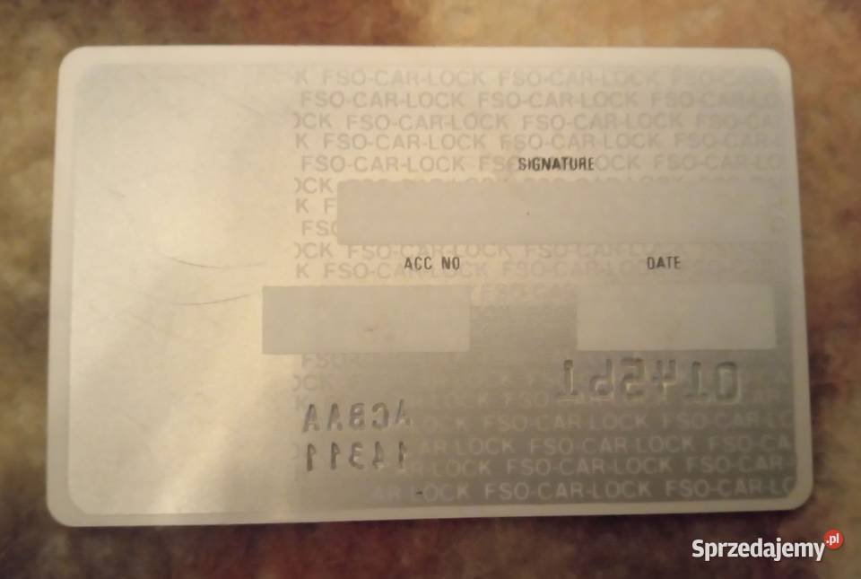 Sprzedam kartę FSOCARLOCK Bukowno