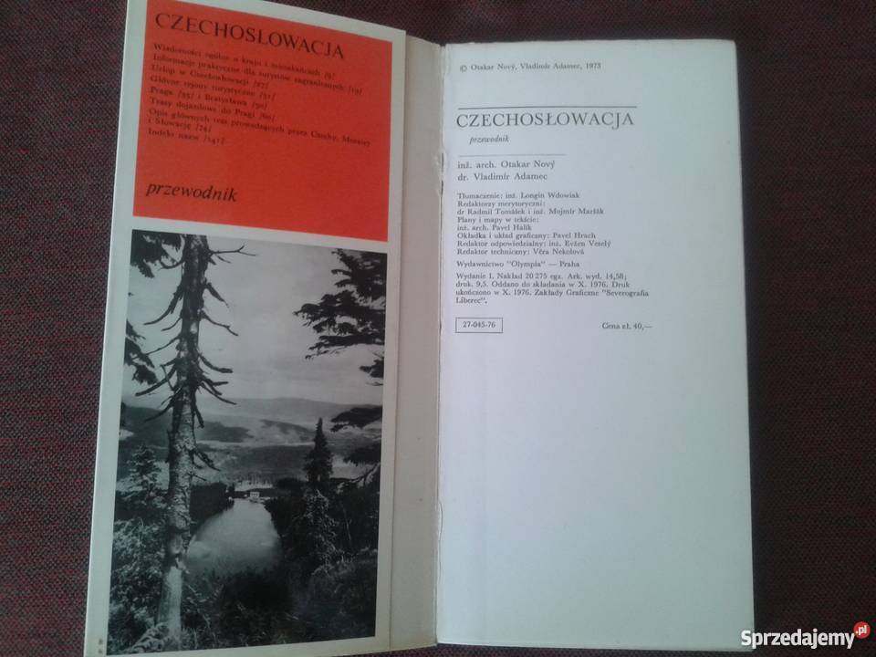 Przewodnik Czechosłowacji Otakar Novy i Vladimir Łódź sprzedam