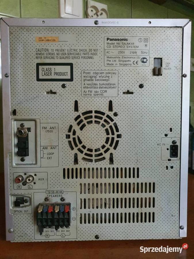 Wieża stereo Panasonic SAAK48 niesprawna Wieże i miniwieże Łódź