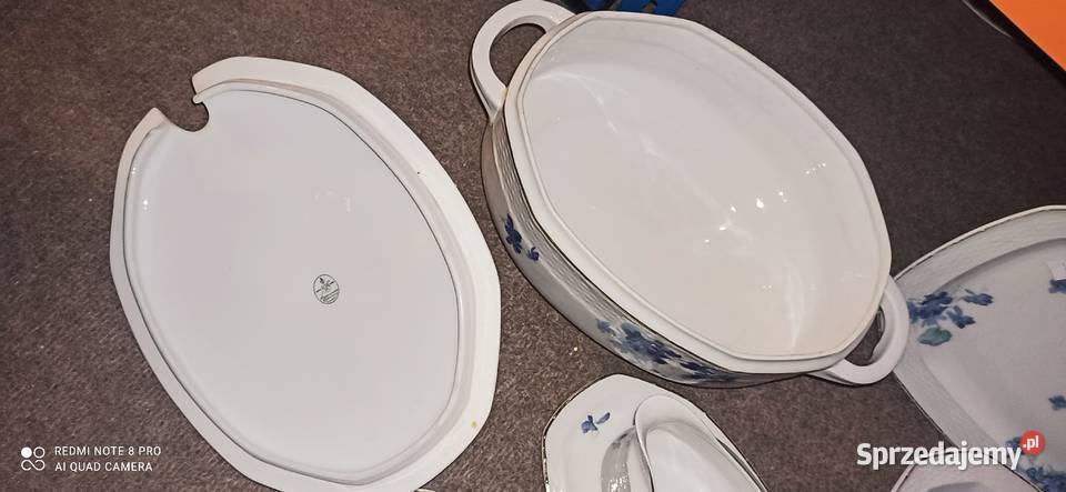 Serwis obiadowy Hutschenrouther Fiołki na białej Antyki, Sztuka, Kolekcje Gdańsk sprzedam