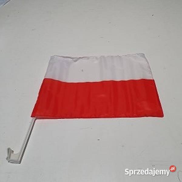 Zestaw dwóch flag samochodowych polska 30 x 45 Konin