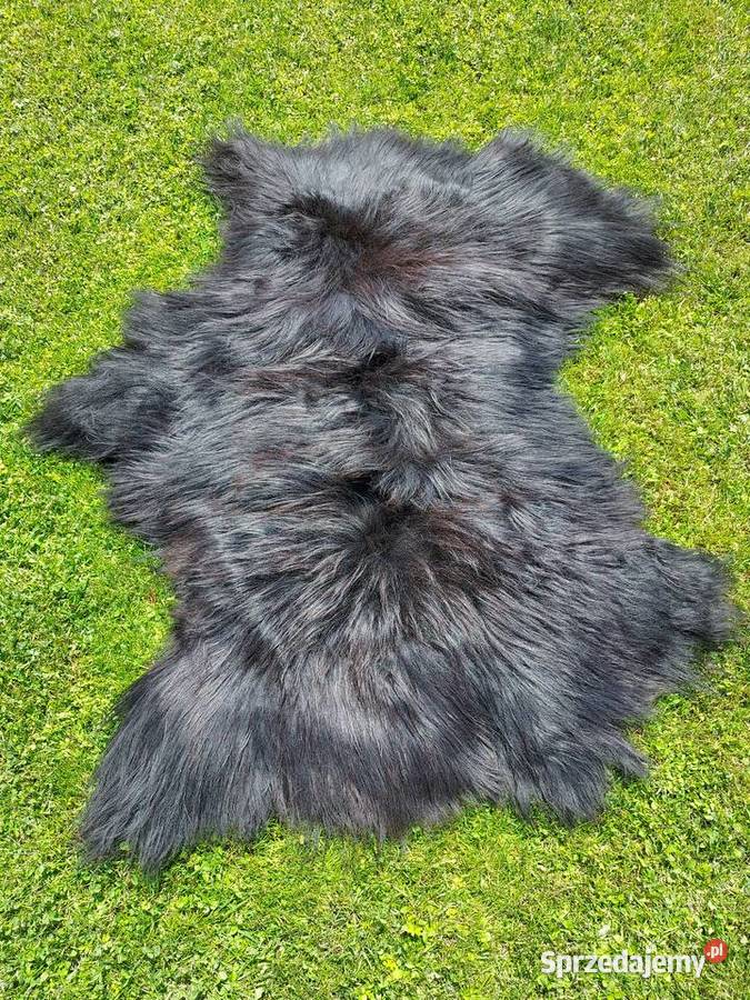 Dywan ze Skóry Na Podłogę Naturalne Czarne Skóry sprzedam