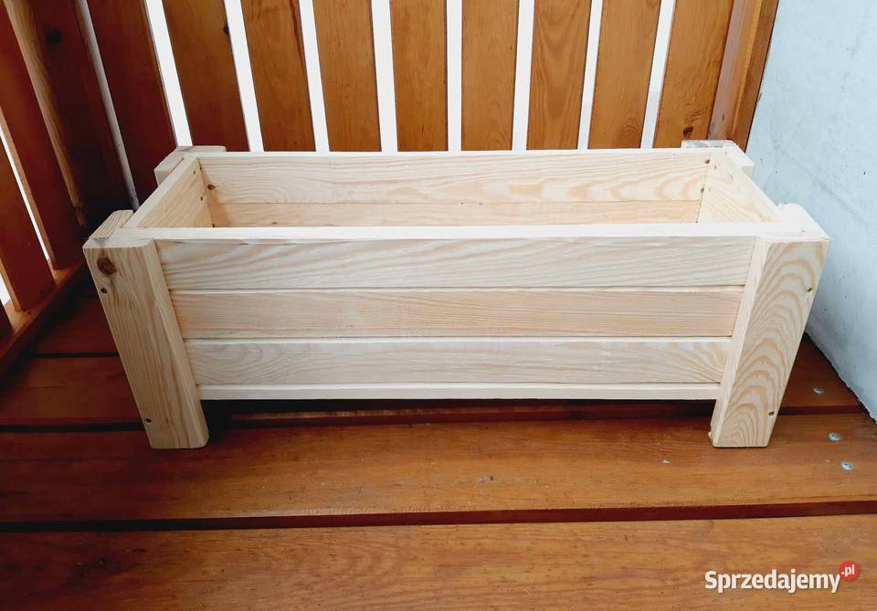 Donica drewniana sosnowa 80x30x30 Solidna Donice Sarnaki