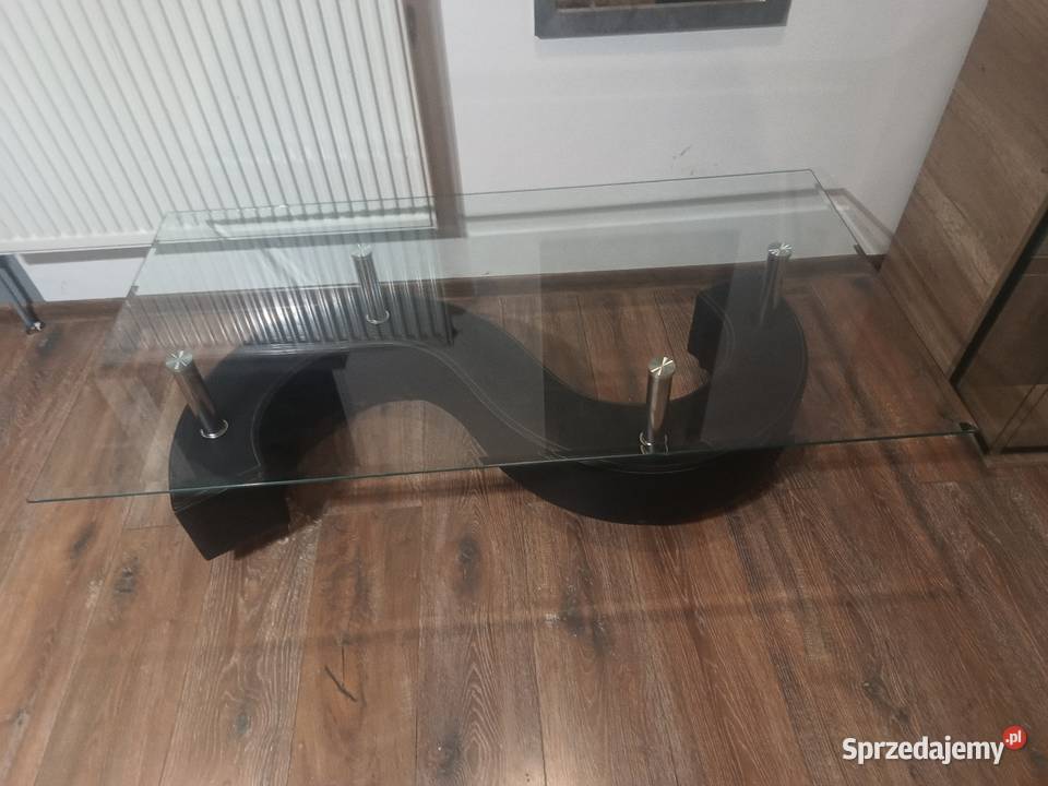 Jeżdżący stolik kawowy z szklanym blatem Nowa Sól