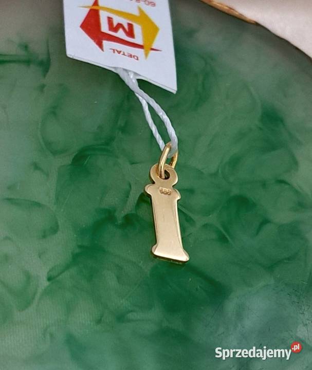 30 Wisiorek Złoty pr585 Mała Literka I Z1222 Poznań