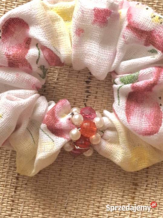 materiałowe gumki do włosów Ozdoby Brzeg