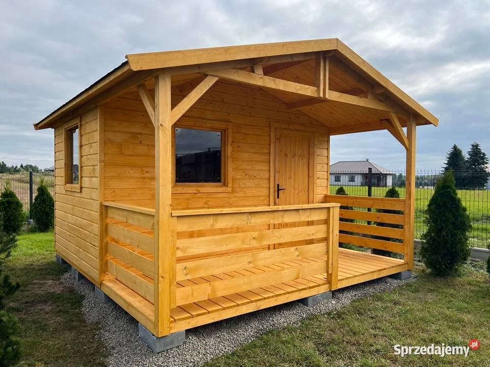 Drewniany domek ogrodowy na działkę ROD altana śląskie Rybarzowice