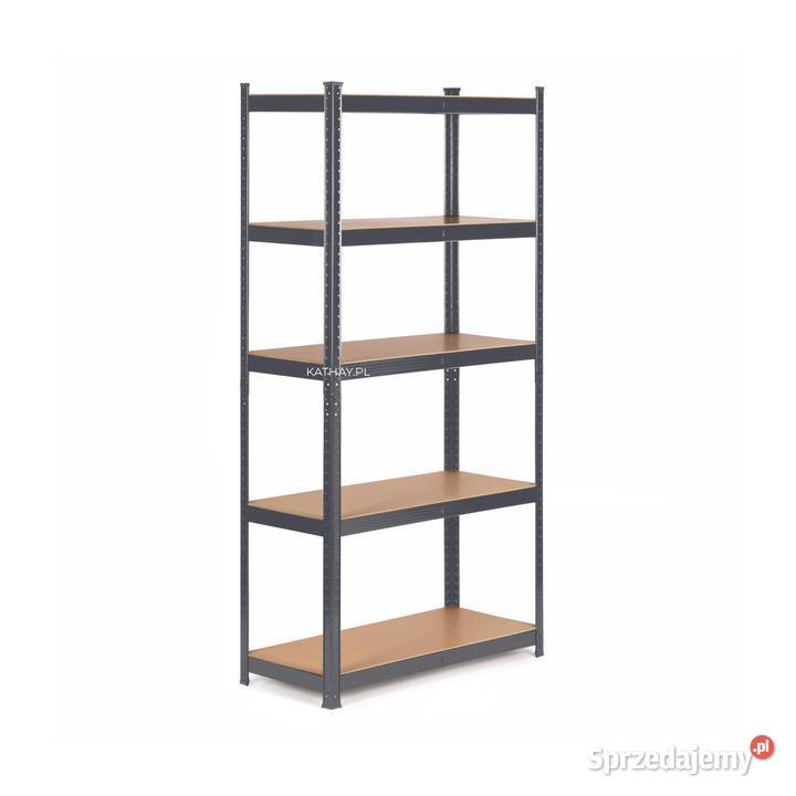 Regał magazynowy metalowy antracytowy grafitowy