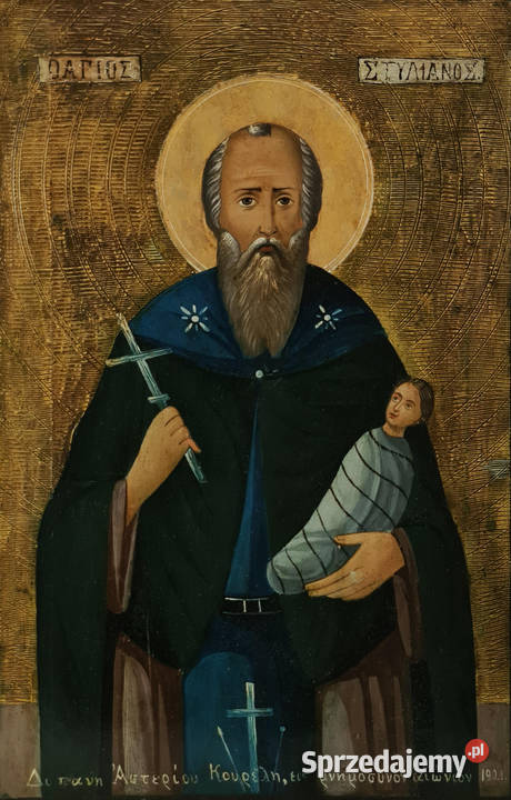 Ikona Święty Stylianos z Paphlagonia Patron mazowieckie