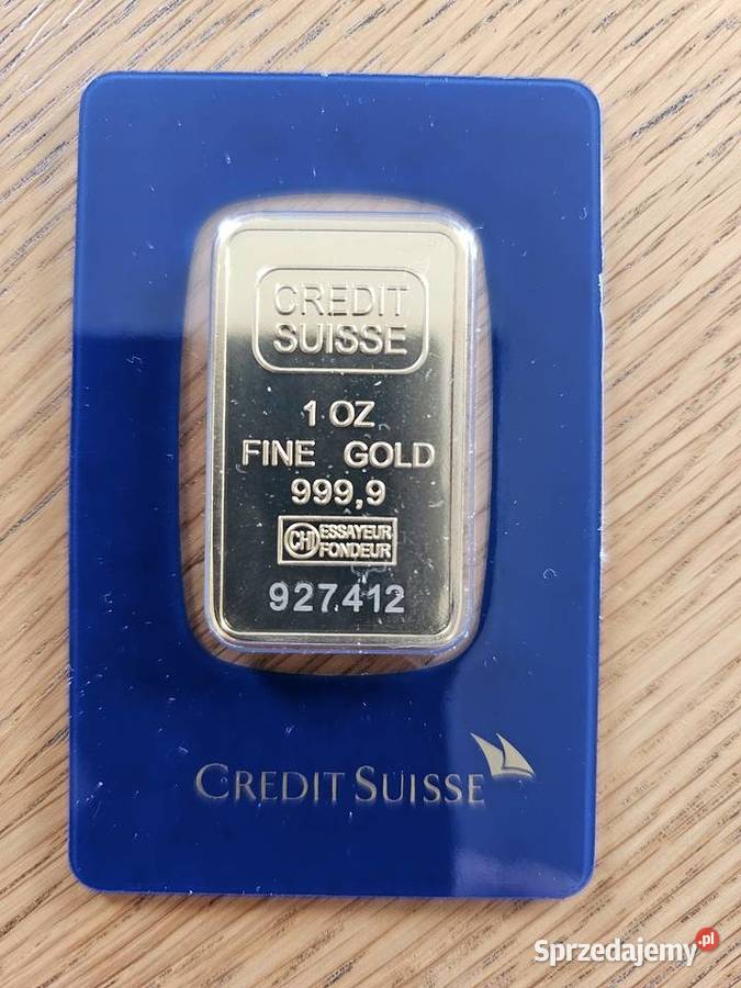 sztabka złota imitacja 1 uncja CREDIT SWISS Warszawa