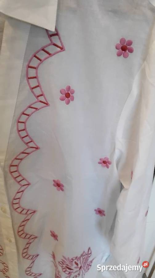 Koszula Biała z Haftem Batystowa Damska S SM Nowa Sól sprzedam