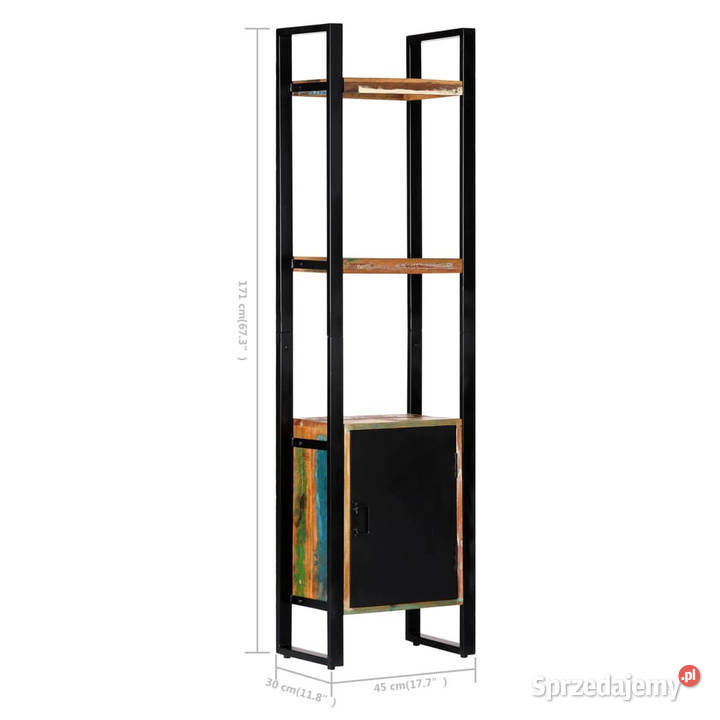 Regał na książki 45 x 30 x 171 lite drewno z Warszawa sprzedam