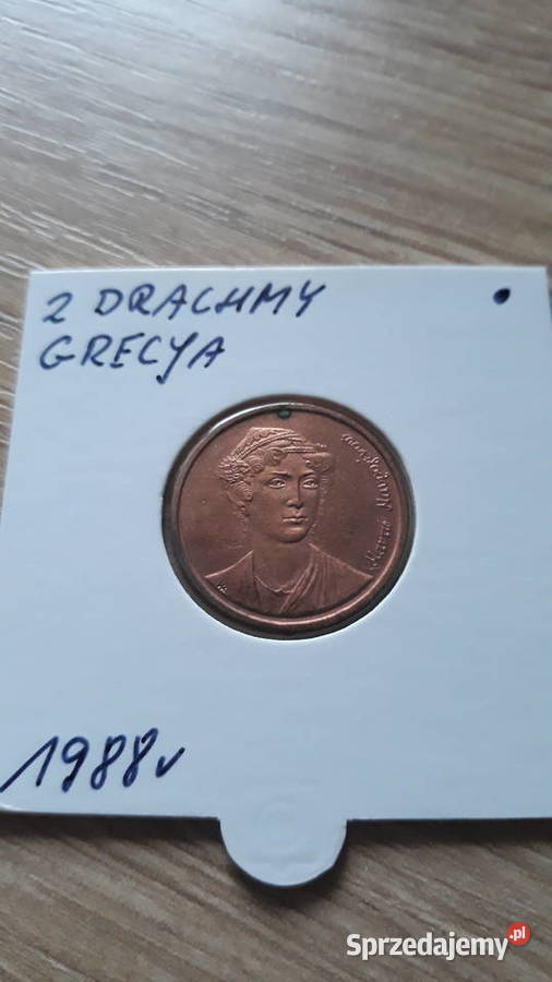 2 Drachmy Grecja 1988 r Numizmatyka Konin