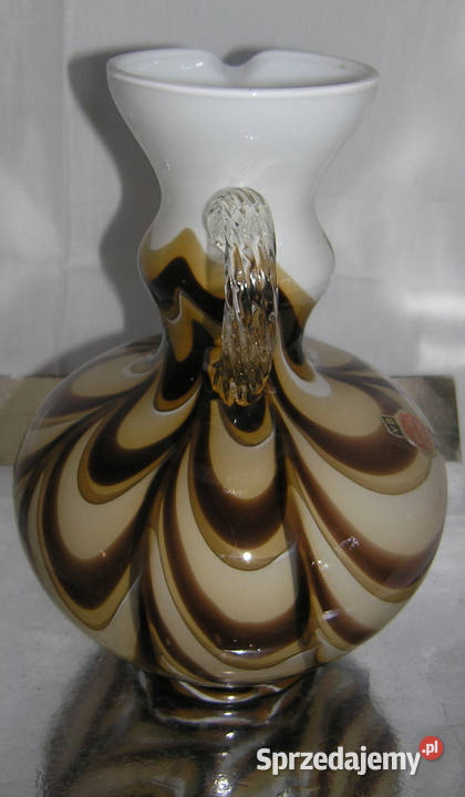 wazon vintage szkło opalinoweD40 Porcelana i szkło Bartków