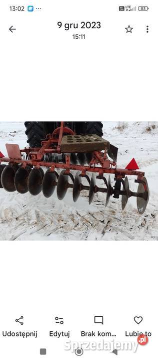 Talerzówka brona Famarol 250 łódzkie Piotrków Trybunalski