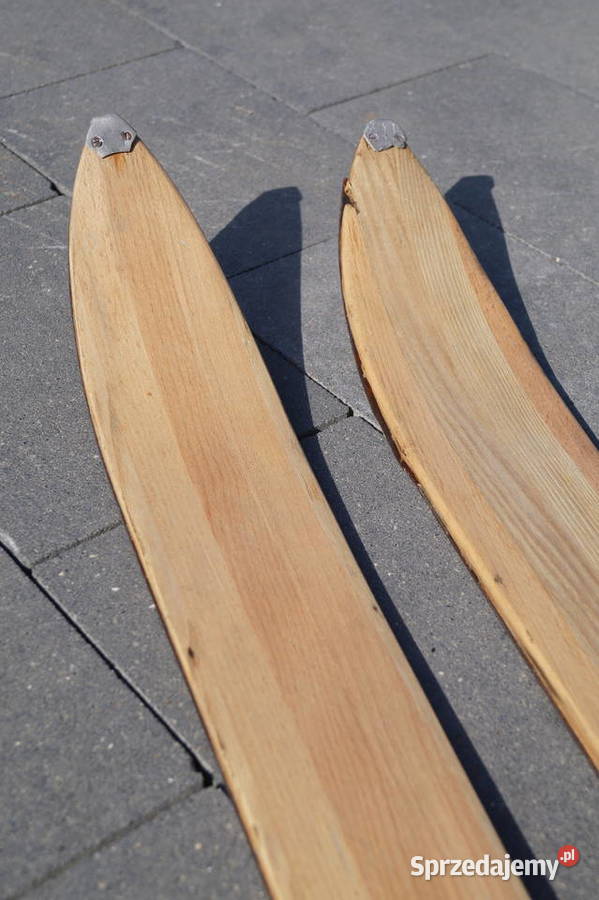 Stare narty drewniane 130 z kijkami podkarpackie Pruchnik sprzedam