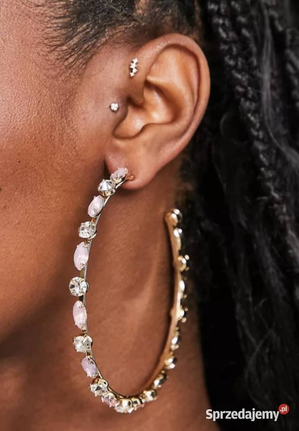 ASOSDuże okrągłe kolczyki bogato zdobione koła Dodatki Kraków