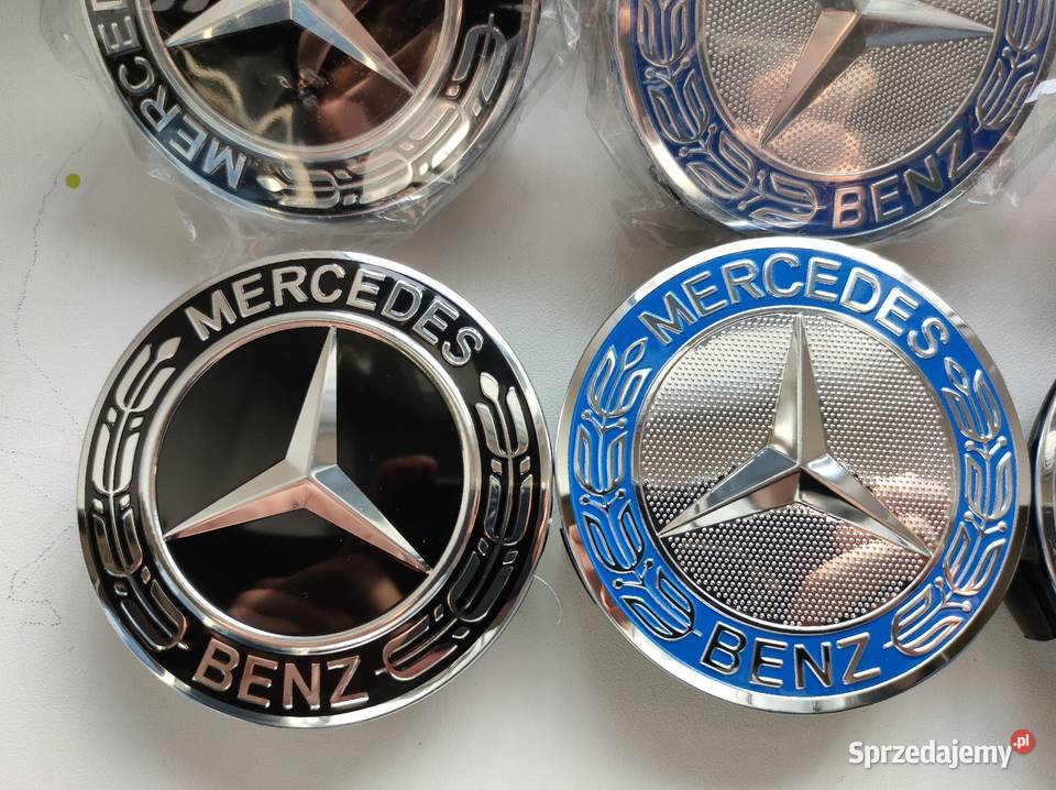 Nowe Dekielki Mercedes 75mm70mm Kapselki do felg osobowe Pozostałe Katowice