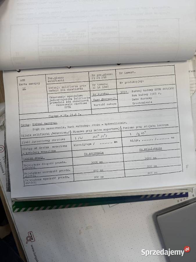 Używana szlifierka do płaszczyzn SFBE