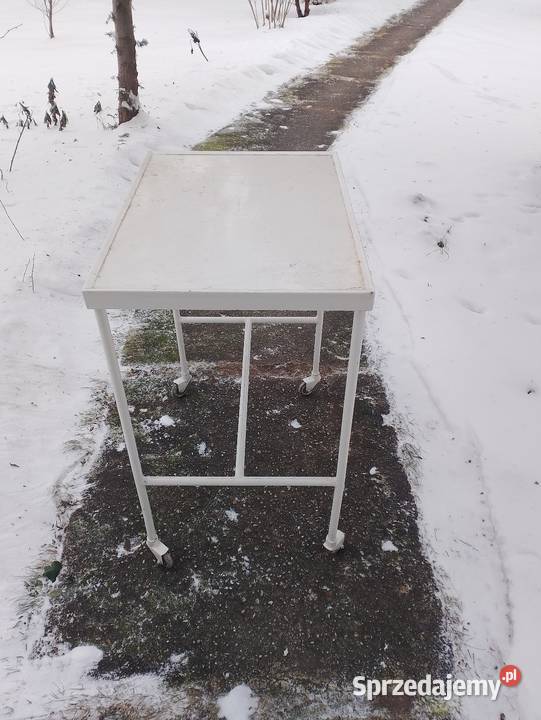 Stolik metalowy na kółkach vintage mazowieckie Sokołów Podlaski