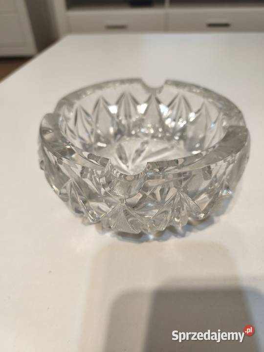 Kryształowa popielniczka PRL Porcelana i szkło Tłuszcz