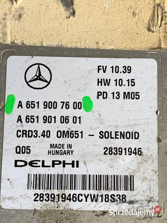 Komputer Mercedes A6519007600 wiele modeli