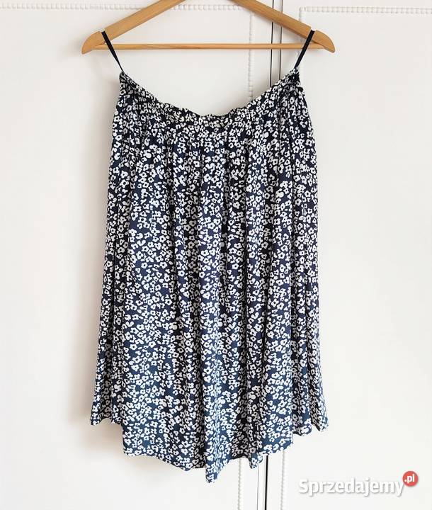 Spódnica midi łączka kwiatki kwiaty białe granat zachodniopomorskie Szczecin