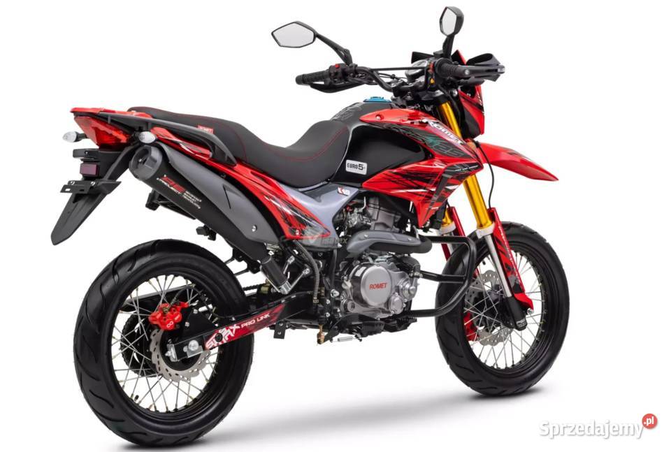 Motocykl ROMET CRS 125cc EURO 5 czerwonoszary Rok produkcji 2005 dolnośląskie