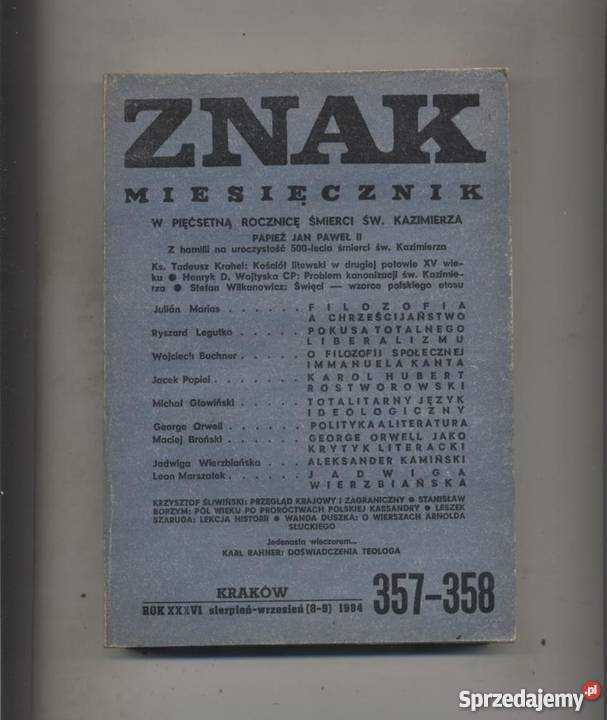 Znak Miesięcznik 357358 Szczecin