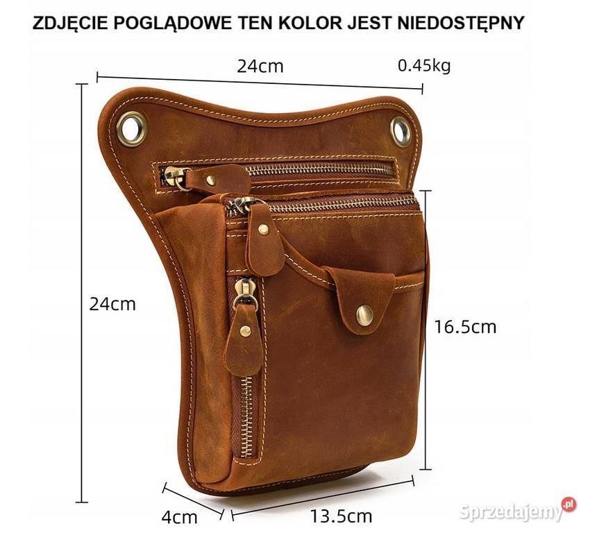 TORBA MOTOCYKLOWA SKÓRA SASZETKA NA UDO NOGĘ PAS Akcesoria motocyklowe śląskie