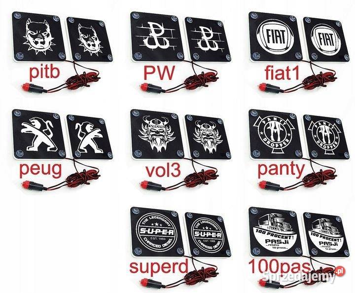 Tabliczki narożnikowe LED 2 sztuki 40 wzorów Kobierno