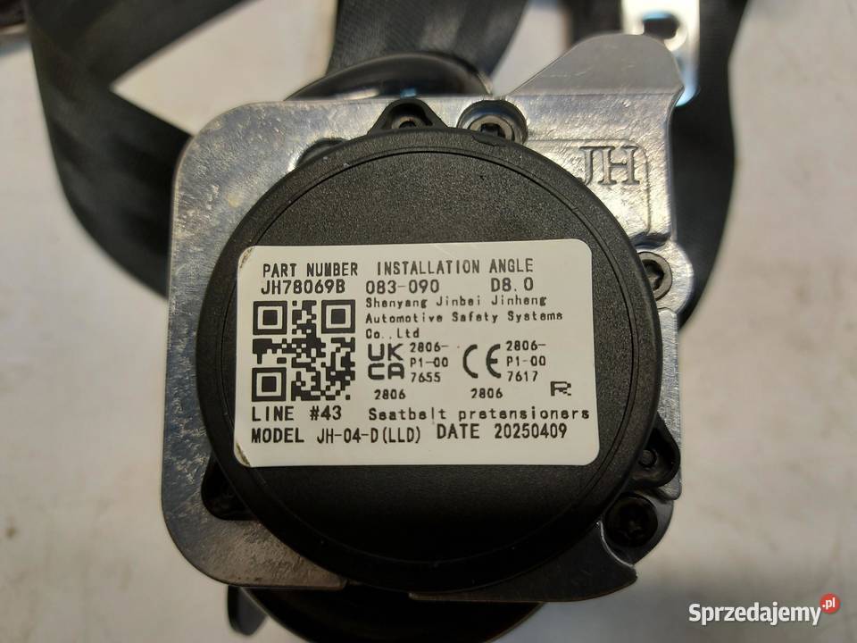 Jaecoo 7 PHEV 2025r pas bezpieczeństwa prawy sprzedam