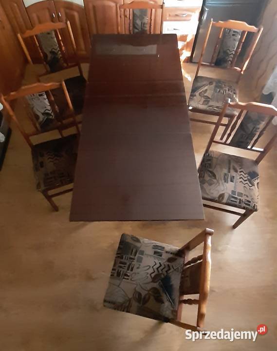 Komplet Stół 170120x75x74 i 6 Krzeseł Nałęczów