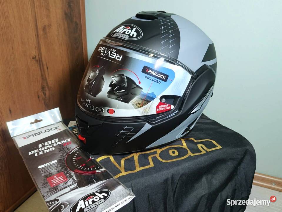 Szczękowy kask motocyklowy AIROH REV 19 XXL NOWY Kaski Żyrardów