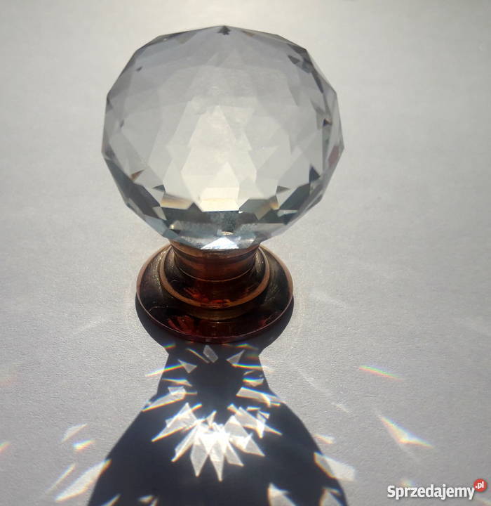 KRYSZTAŁOWA GAŁKA DO MEBLI UCHWYT złoto 3.3cm Warszawa sprzedam