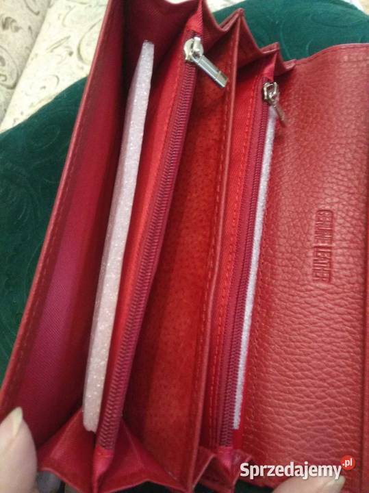 Portfel damski skórzany w kolorze bordo Sosnowiec sprzedam